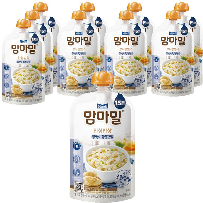 Mammameal 孩童副食品粥 15個月以上適用, 清燉雞糯米口味, 140g, 10包
