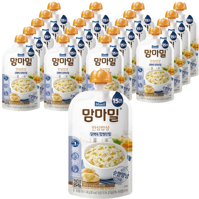 Mammameal 安心餐桌 瓦斯鍋副食品, 燉雞糯米飯, 140g, 20個