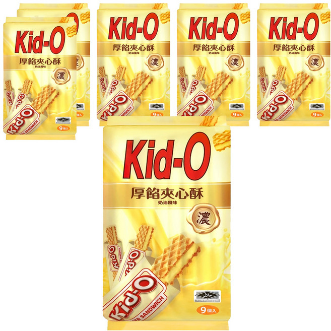 Kid-O 厚餡夾心酥 奶油風味, 171g, 6袋