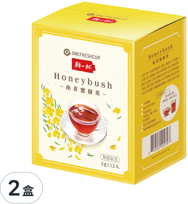 鮮一杯 南非蜜樹茶, 5g, 12包, 2盒