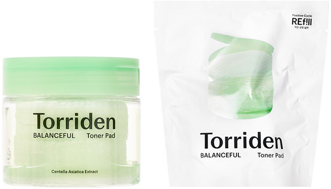 Torriden 桃瑞丹 Balanceful 積雪草化妝水棉片 180ml, 2個, 60入