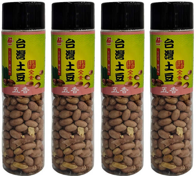 李家興 花生罐 五香, 210g, 4罐