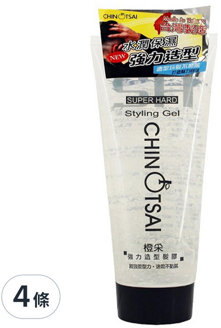橙采 強力造型髮膠, 200g, 4條