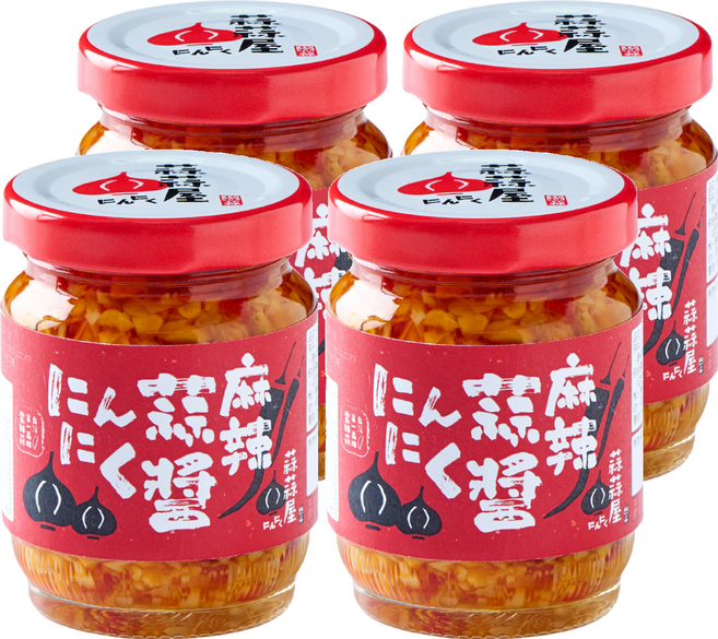 蒜蒜屋 麻辣蒜醬, 125g, 4罐