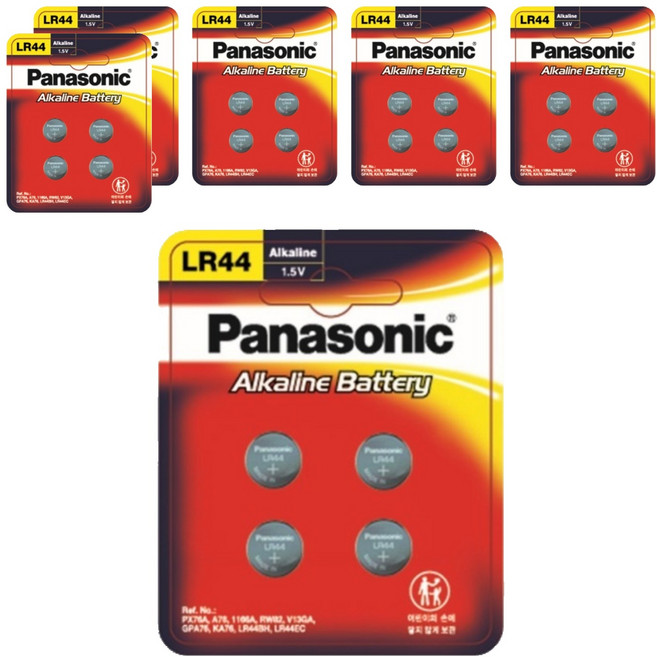 Panasonic 鹼性鈕扣電池, 4入, 6個