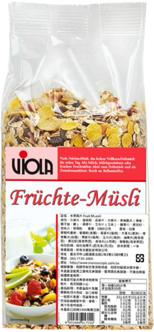 VIOLA 水果穀片, 1kg, 1包
