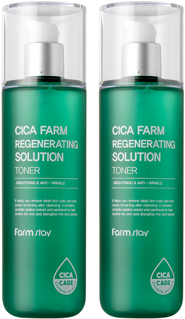 Farm stay 植物莊園 積雪草農場再生修護化妝水, 200ml, 2個