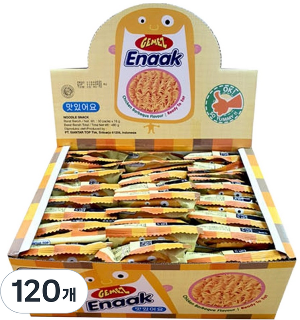 GEMEZ Enaak 拉麵零食 雞肉燒烤味, 16g, 120個