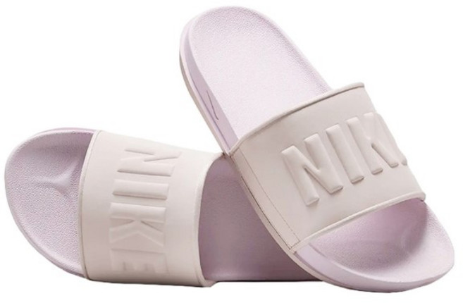 NIKE 耐吉 男女通用 Offcourt Slide 拖鞋 BQ4632, BARELY ROSE + BARELY ROSE + PINK OXFORD, 230
