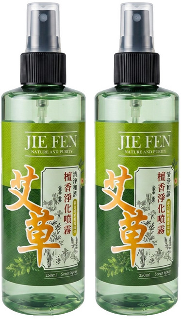 Jie Fen 潔芬生活 淨化噴霧, 艾草檀香, 250ml, 2瓶