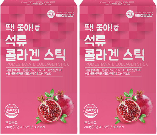 mippeum 美好生活 石榴膠原蛋白果凍條, 300g, 2盒