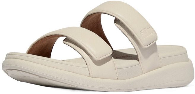 fitflop 女款 F-Mode Go 可調式厚底雙帶拖鞋, 巴黎米色, 225