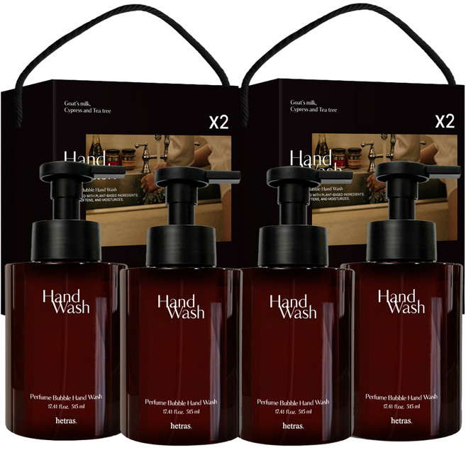 hetras. 香氛泡沫洗手乳 Flower Park, 515ml, 4個