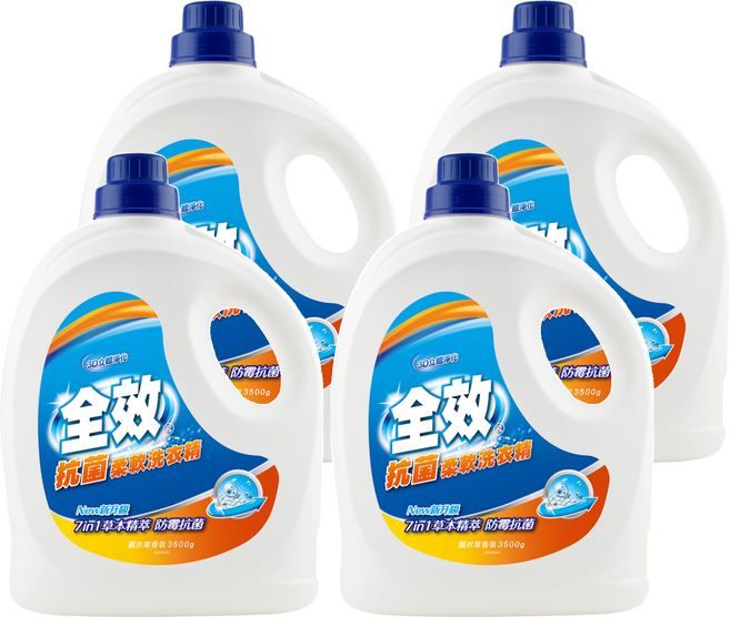 毛寶 全效 抗菌柔軟洗衣精 薰衣草香氛, 3.5kg, 1桶, 4桶