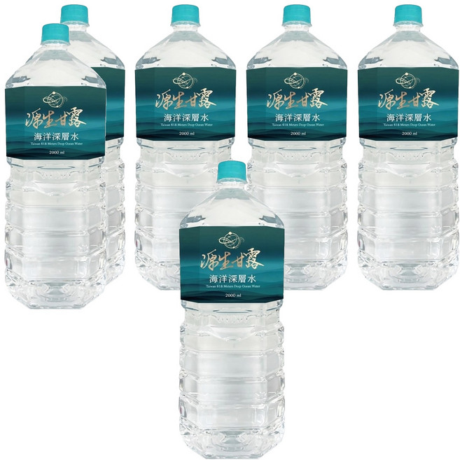 源生美學 源生甘露 海洋深層水, 2000ml, 6瓶