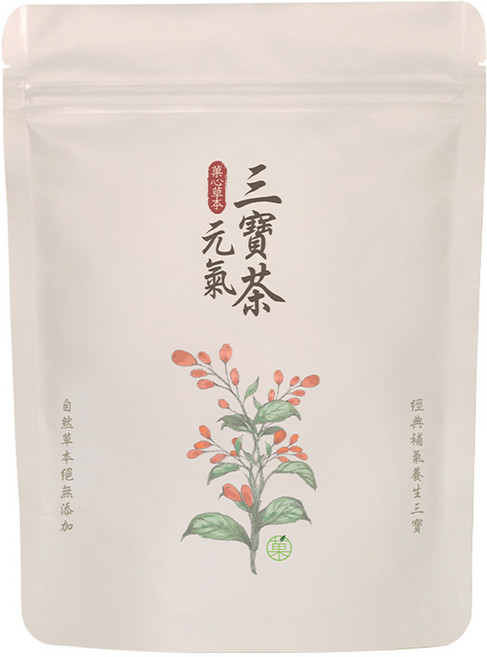 Green Market 菓青市集 菓心草本元氣三寶茶三角茶包, 10包, 5g, 1袋