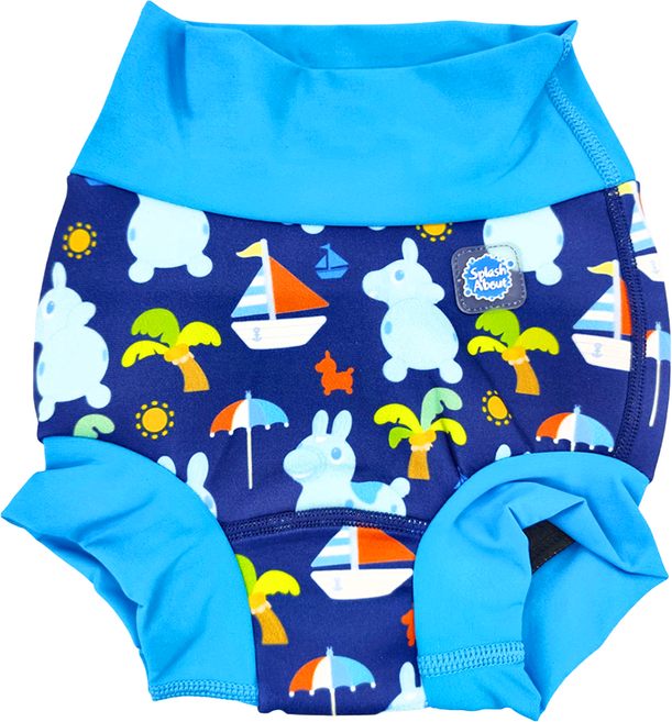 Splash About Brand New Happy Nappy 3D加強版游泳尿布褲 Rody跳跳馬 夏日沙灘, 2XL(16kg+), 1件