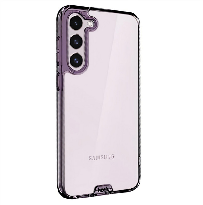 HODA 好貼 晶石 手機 防摔 保護殼 Samsung Galaxy S23 Plus 軍規 TPU 玻璃 深紫 1個