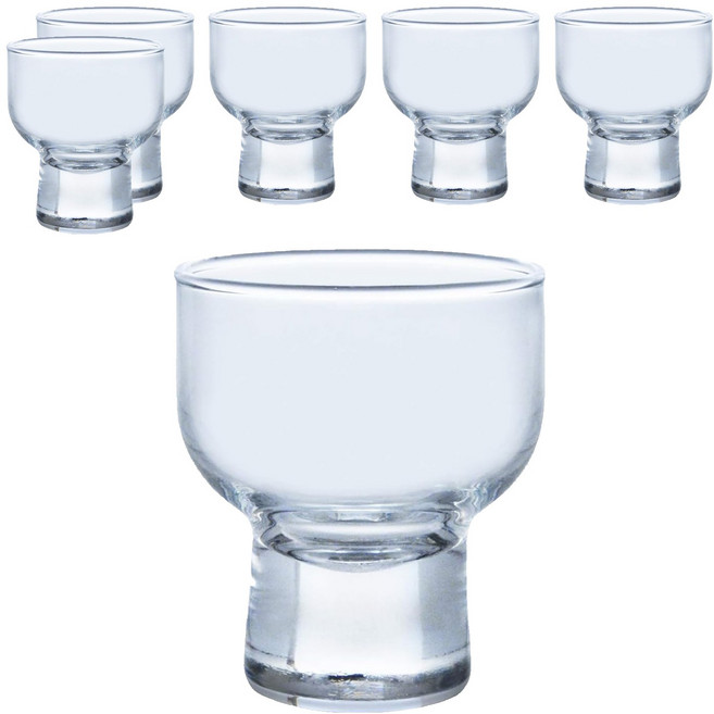 TOYO-SASAKI GLASS 東洋佐佐木 柳宗理小造型杯6入組 70ml 56 x 65mm, 透明色, 1組