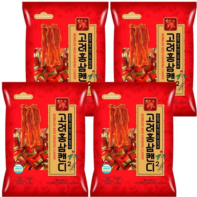 ILKWANG 高麗紅蔘糖, 700g, 4袋