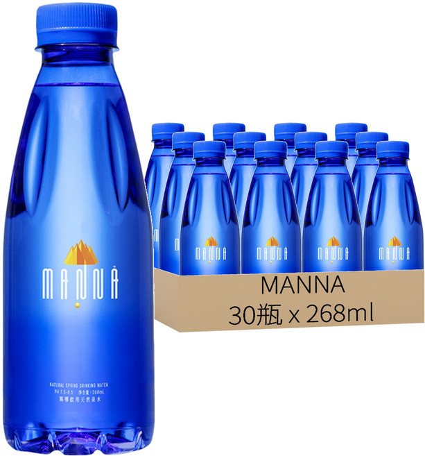 MANNA 天然蘇打礦泉水, 268ml, 30瓶