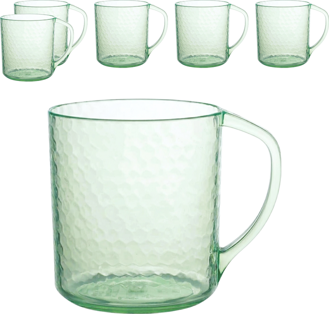 GIMI 吉米 中鑽石杯 K-302 11.5 x 8.5 x 10cm 100g 400ml 6個, 顏色隨機, 1組