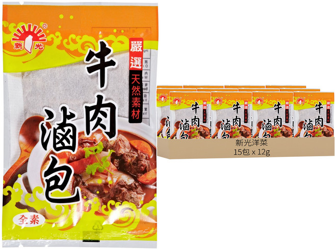 新光洋菜 牛肉滷包, 15包, 12g