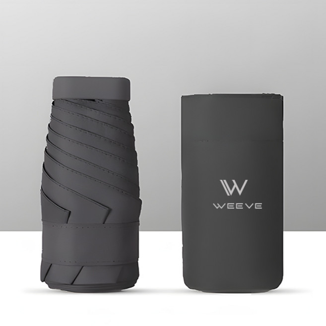 WEEVE UV 99.9%防紫外線 超輕量遮光5折迷你雨傘陽傘兩用 + 含傘套