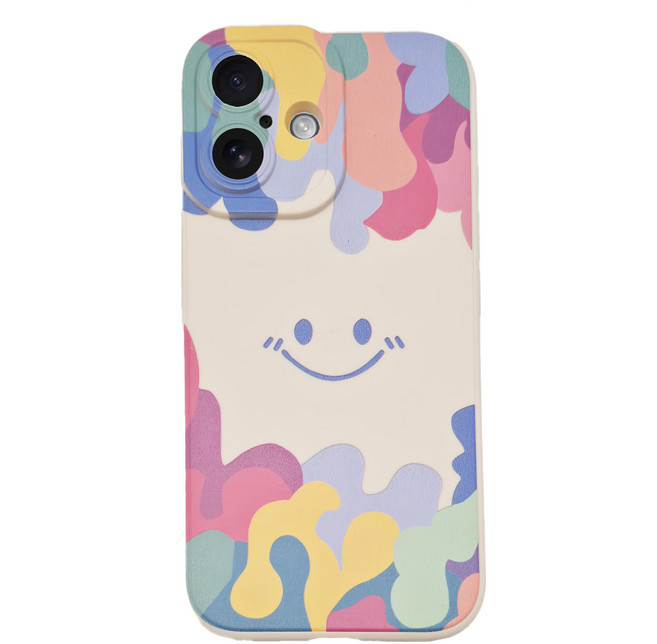 LY 立元 手機 防摔 手機殼 iPhone 16 TPU 微笑 古董白