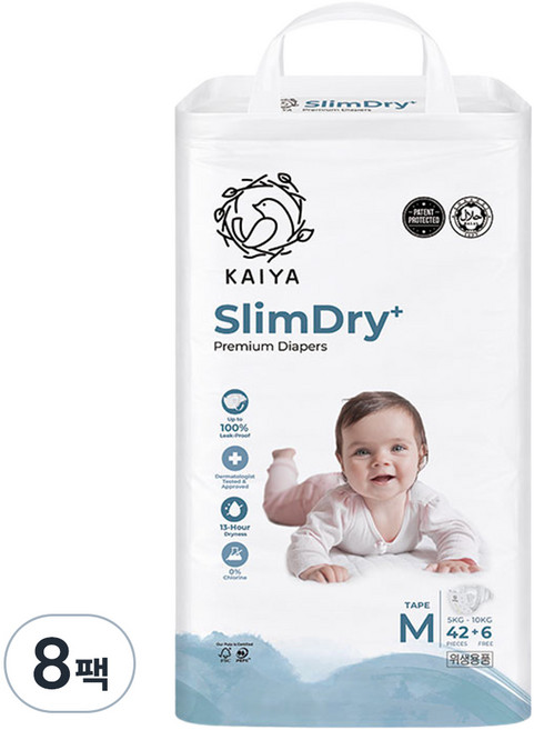 凱亞 Slim Dry Plus 優質黏貼型尿布 男女通用, 小型(S), 416張