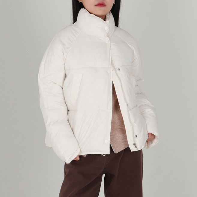 Dotif 女款立領側口袋鋪棉外套