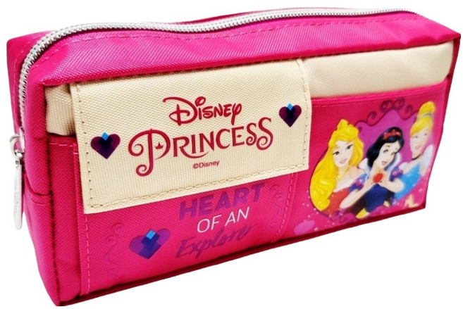 Disney Princesses 迪士尼公主 雙口袋筆袋, 桃粉色, 1個