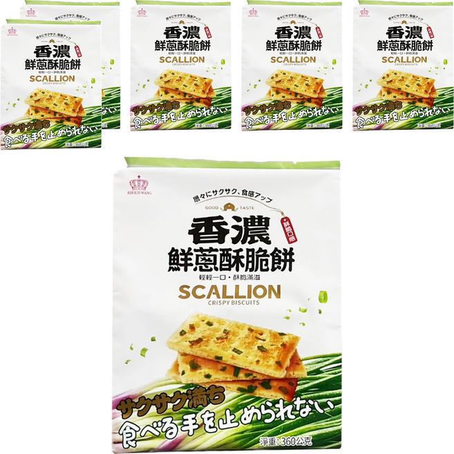 日日旺 香濃鮮蔥酥脆餅, 6包, 360g