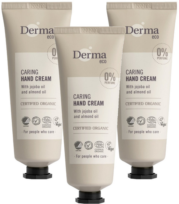 Derma ECO有機蘆薈修護護手霜, 75ml, 3條