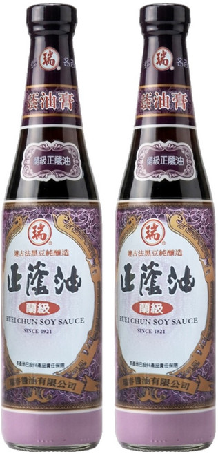 瑞春醬油 蘭級正蔭油 純素, 420ml, 2瓶