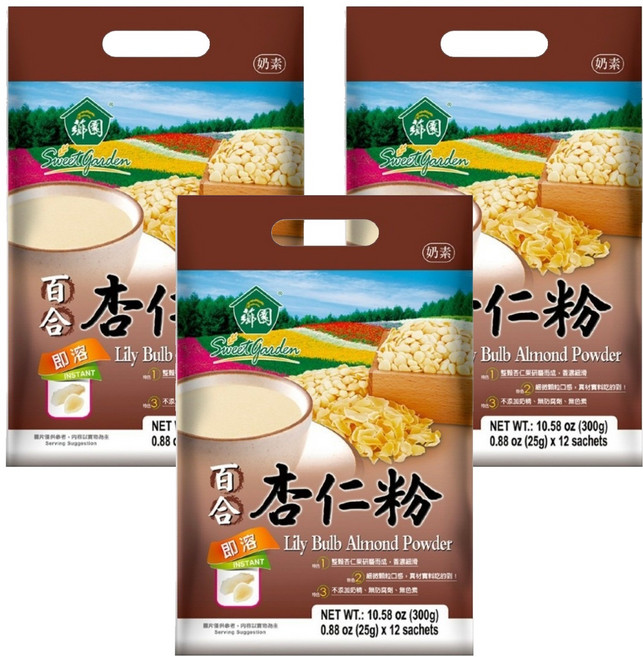 薌園 百合杏仁粉, 300g, 3袋