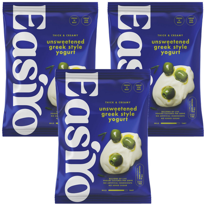 EasiYo 希臘式優格粉 原味, 170g, 1包, 3包