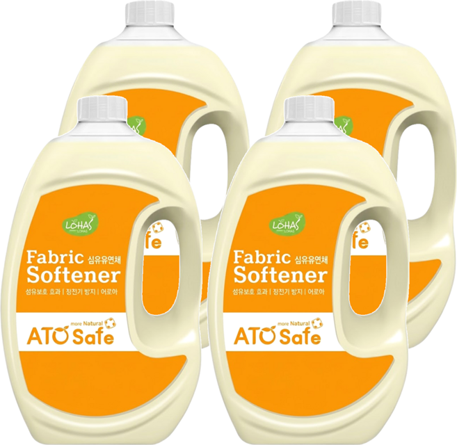 ATO Safe 衣物柔軟精 小蒼蘭香, 2.5L, 4桶