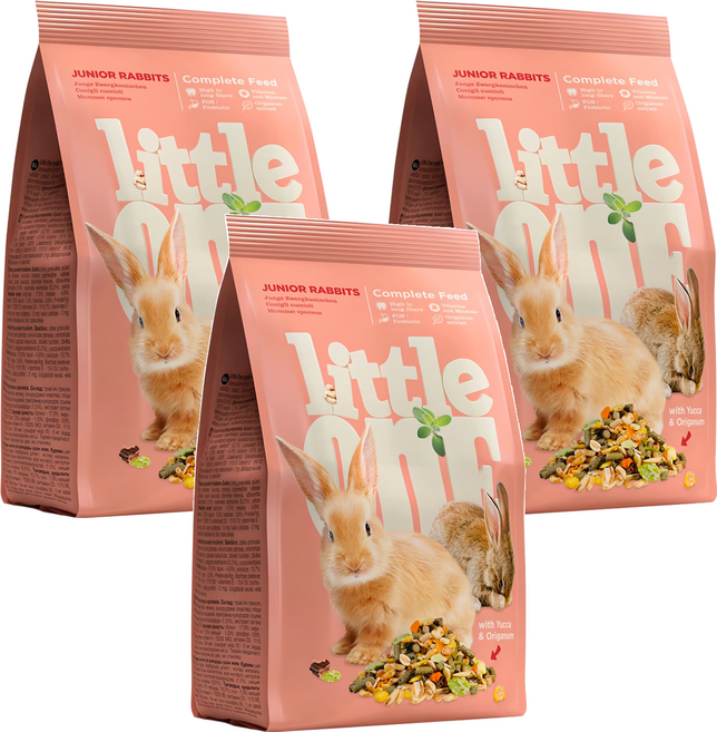 little onE 幼兔專用飼料, 2.3kg, 3袋