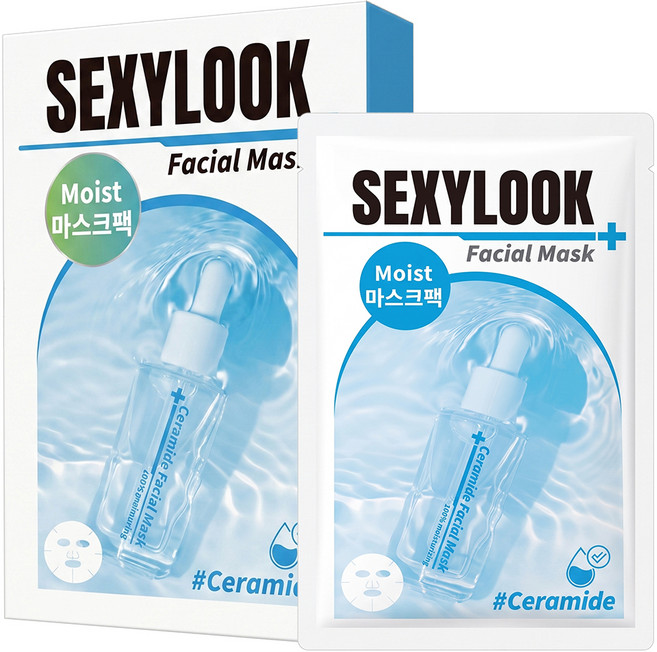 SEXYLOOK 西西露 韓國玻尿酸保濕鎖水面膜 27ml, 5入, 1組