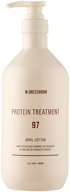 W.DRESSROOM 多麗絲 蛋白質強健髮根護髮素 No 97 April Cotton, 1個, 1L