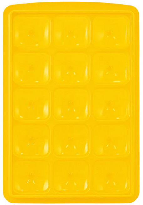 EDIMOTTO 副食品儲存分裝盒 15格, 黃色, 225ml, 1個