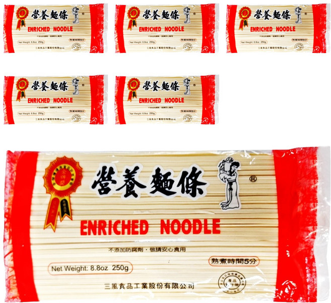 三風製麵 營養麵條, 250g, 6包
