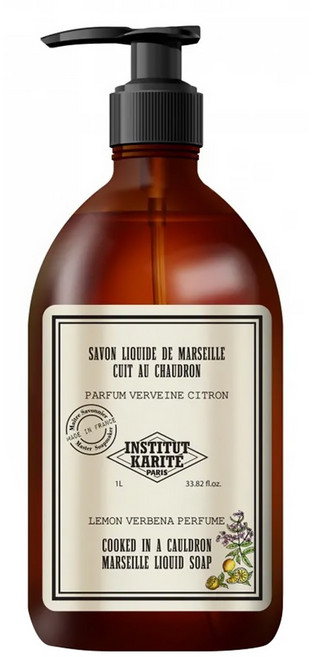 INSTITUT KARITE PARIS 巴黎乳油木 頂級草本檸檬馬鞭草花園保濕馬賽液體皂, 1L, 1瓶
