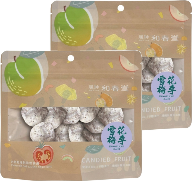 麗紳和春堂 雪花梅李, 100g, 2包