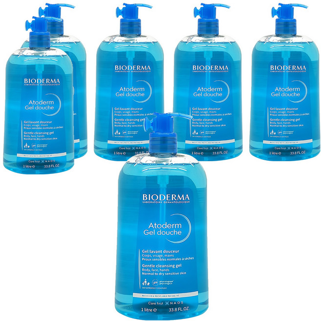 BIODERMA 舒益B3平衡修護沐浴露, 6個, 1L