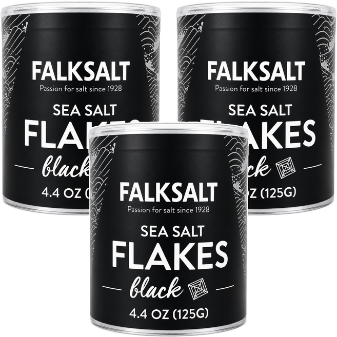 FALKSALT 黑雪花鹽, 125g, 3個