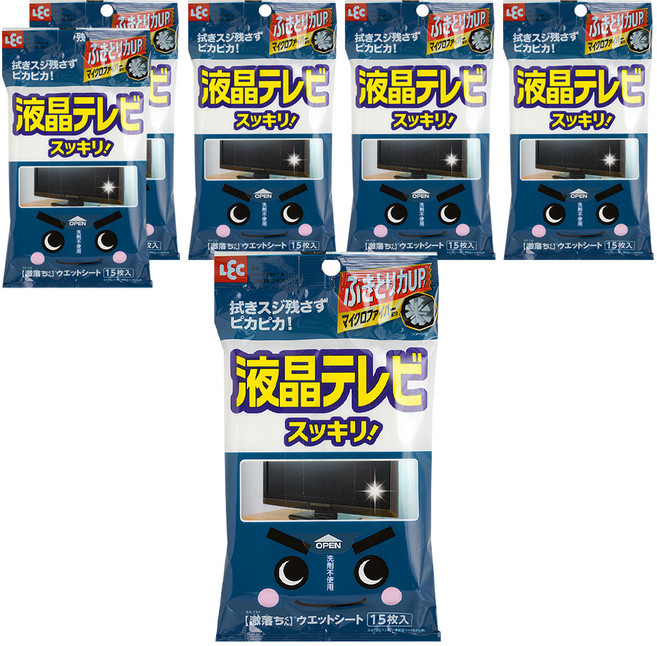 LEC 日製液晶螢幕用擦拭巾, 6包
