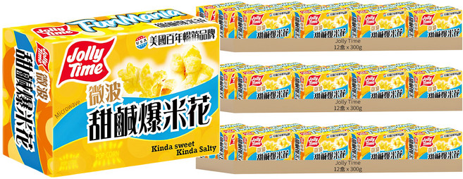 Jolly Time 甜鹹口味爆米花 FunMania, 300g, 36盒
