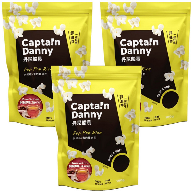 Captain Danny 丹尼船長 米米花 阿薩姆紅茶可可, 3包, 100g